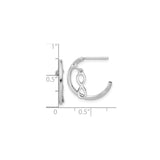 Sterling Silver Infinity Hoop Earrings with Dangling Symbolic Design