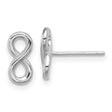 Sterling Silver Infinity Symbol Stud Earrings, Minimalist Timeless Design for Women