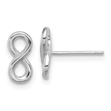 Sterling Silver Infinity Symbol Stud Earrings, Minimalist Timeless Design for Women