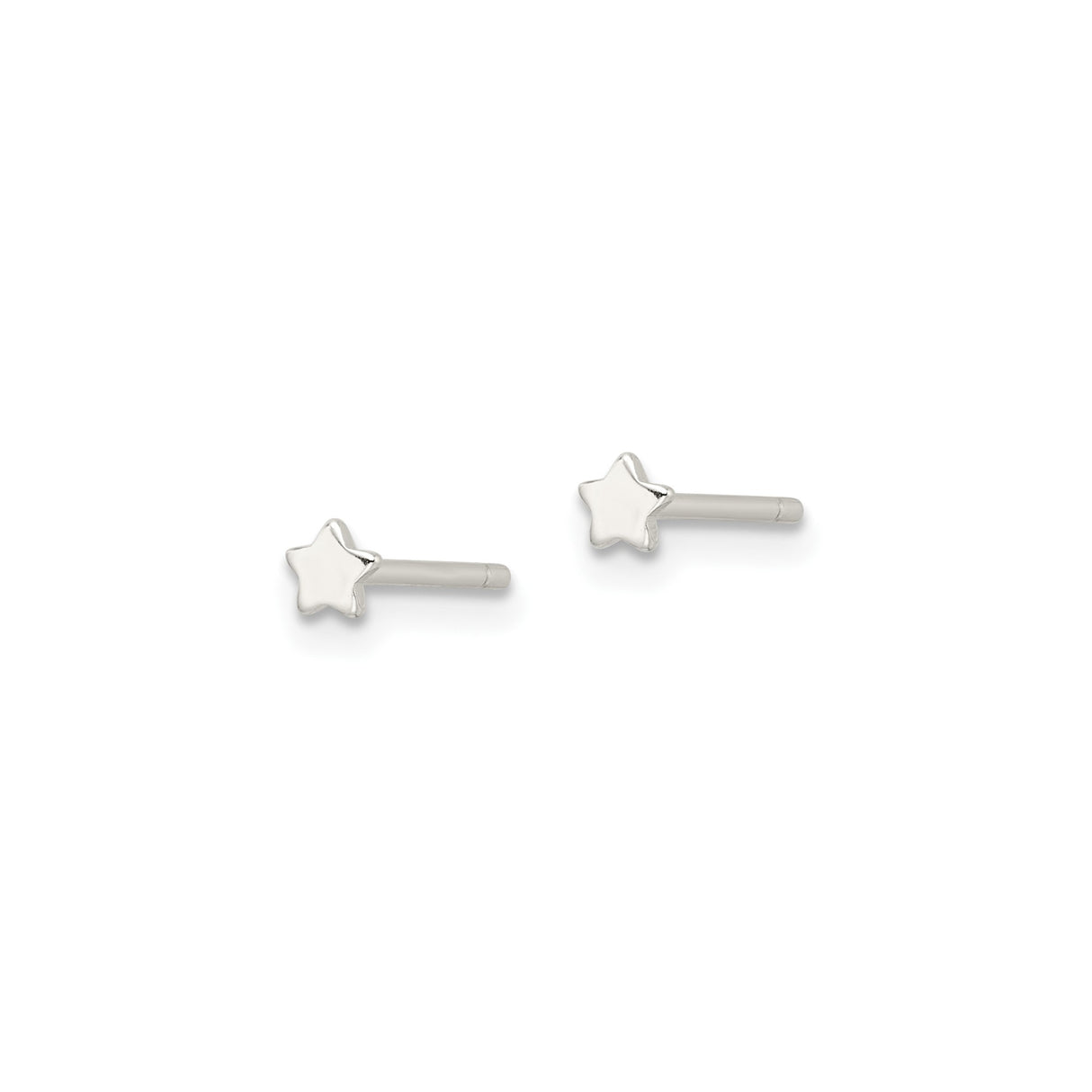 Sterling Silver Star Stud Earrings, Minimalist Celestial Design for Women or Unisex Wear