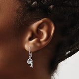 Sterling Silver Dolphin Dangle Earrings, Ocean Inspired Nautical Style for Women