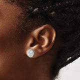 Sterling Silver Sand Dollar Stud Earrings, Coastal Textured Design, Nautical Beach Style for Women