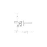 Sterling Silver Musical Note Stud Earrings, Minimalist Music Symbol Design for Women and Teens