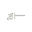 Sterling Silver Musical Note Stud Earrings, Minimalist Music Symbol Design for Women and Teens