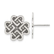 Sterling Silver Celtic Knot Stud Earrings with Intricate Interwoven Eternity Design