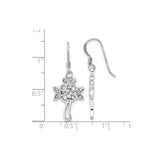 Sterling Silver Trinity Knot Cross Pendant with Openwork Design and Mirror Finish