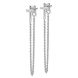 Sterling Silver Cross Pendant with Polished Finish and Rope Chain, Modern Faith Design
