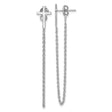 Sterling Silver Cross Pendant with Polished Finish and Rope Chain, Modern Faith Design