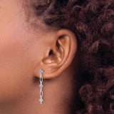 Sterling Silver Cross Pendant with Textured Polished Finish and Beaded Edges