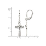 Sterling Silver Infinity Cross Pendant with Cubic Zirconia, Modern Spiritual Design