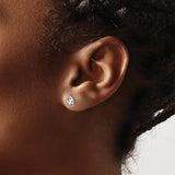 Sterling Silver Cat Stud Earrings with Colorful Enamel, Cartoon Kitty Design for Girls