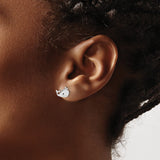 Sterling Silver Whale Stud Earrings Minimalist Ocean Theme