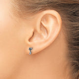 Sterling Silver Palm Tree Stud Earrings, Tropical Beach Theme Coastal Jewelry for Women