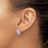 Sterling Silver Cowrie Shell Stud Earrings, Boho Beach Style, Nautical Design for Women