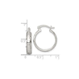 Sterling Silver Hammered Hoop Earrings, Lightweight Textured Round Design for Women