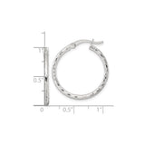 Sterling Silver Hoop Earrings, Lightweight Hammered Texture, Classic Minimalist Design for Women