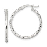 Sterling Silver Hoop Earrings, Lightweight Hammered Texture, Classic Minimalist Design for Women