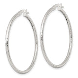 Sterling Silver Hammered Hoop Earrings, Textured Round Medium-Size Hoops, Minimalist Style