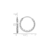 Sterling Silver Twisted Hoop Earrings, Lightweight Braided Endless Design for Women