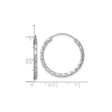 Sterling Silver Twisted Hoop Earrings with Polished Rope Design for Women