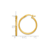 Sterling Silver Gold Plated Hoop Earrings, Classic Round Tube, Lightweight Modern Design for Women