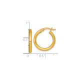 Sterling Silver Gold Plated Hoop Earrings, Classic Round Tube Design, Hinged Snap Closure