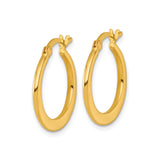 Sterling Silver Gold Plated Hoop Earrings, Classic Smooth Round Minimalist Design for Women