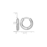 Sterling Silver Hoop Earrings, Polished Rounded Design with Smooth High-Shine Finish