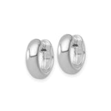 Sterling Silver Huggie Hoop Earrings, Minimal Smooth Finish, Unisex Classic Style