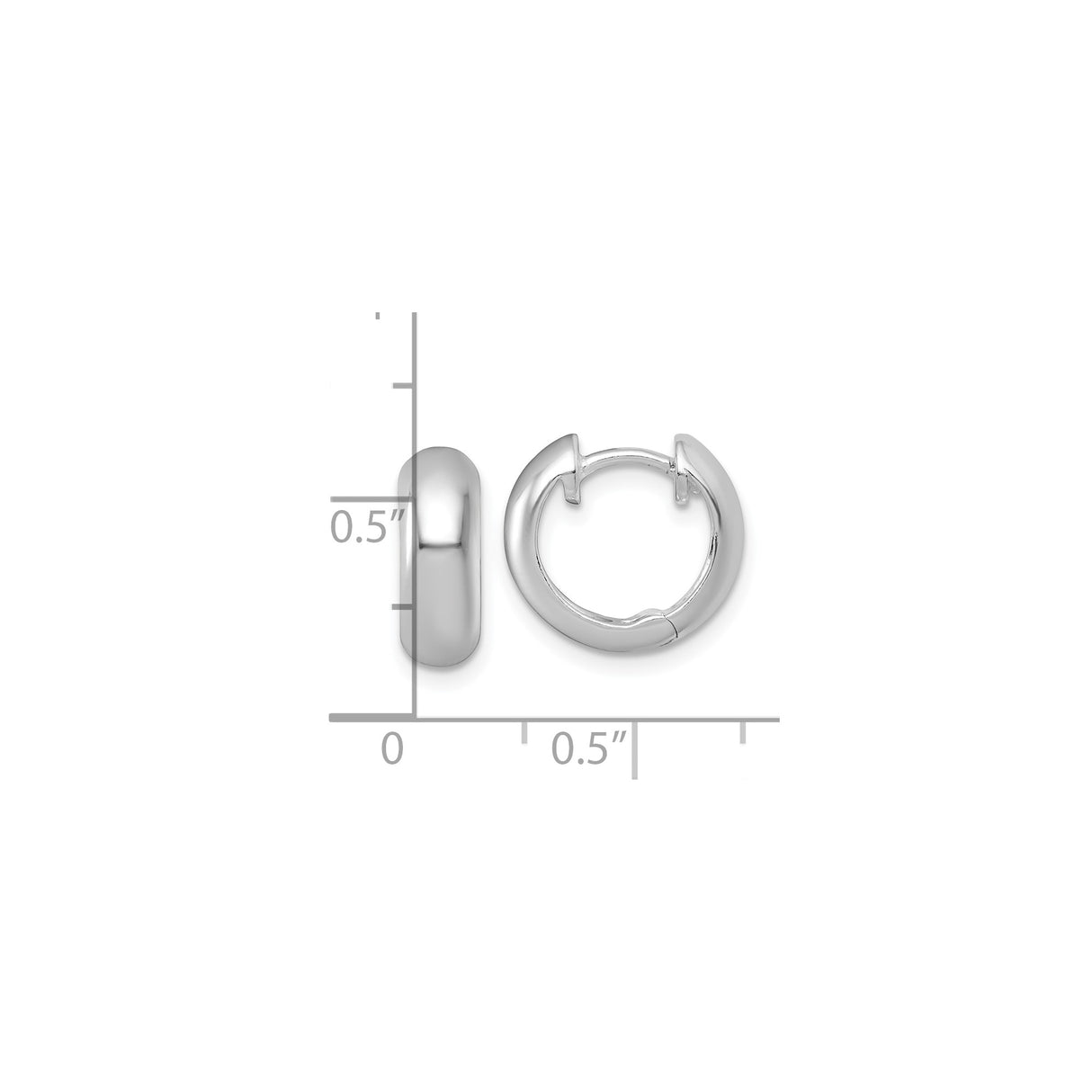 Sterling Silver Huggie Hoop Earrings, Minimal Smooth Finish, Unisex Classic Style