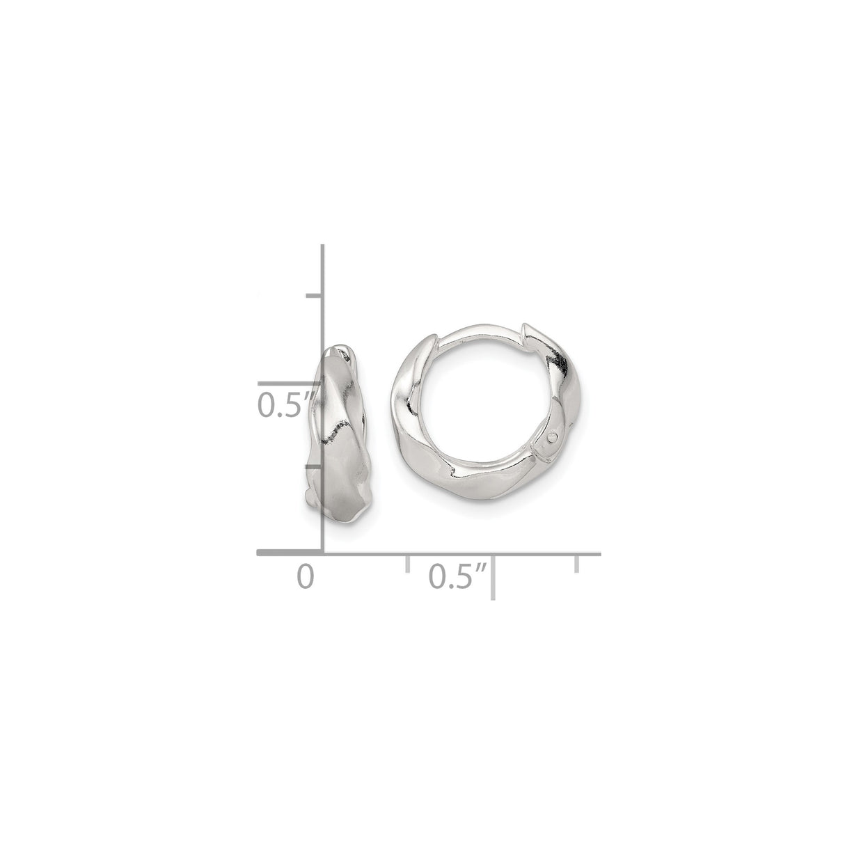 Sterling Silver Twisted Hoop Earrings with Organic Fluid Design and Polished Finish