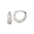 Sterling Silver Twisted Hoop Earrings with Organic Fluid Design and Polished Finish