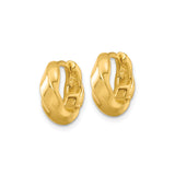 Sterling Silver Twisted Hoop Earrings, Gold Plated Chunky Huggie Hoops, Modern Minimalist Style