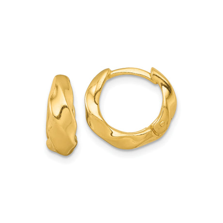 Sterling Silver Twisted Hoop Earrings, Gold Plated Chunky Huggie Hoops, Modern Minimalist Style