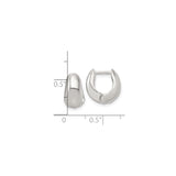 Sterling Silver Huggie Hoop Earrings, Polished Tapered Design, Lightweight Modern Minimalist Style