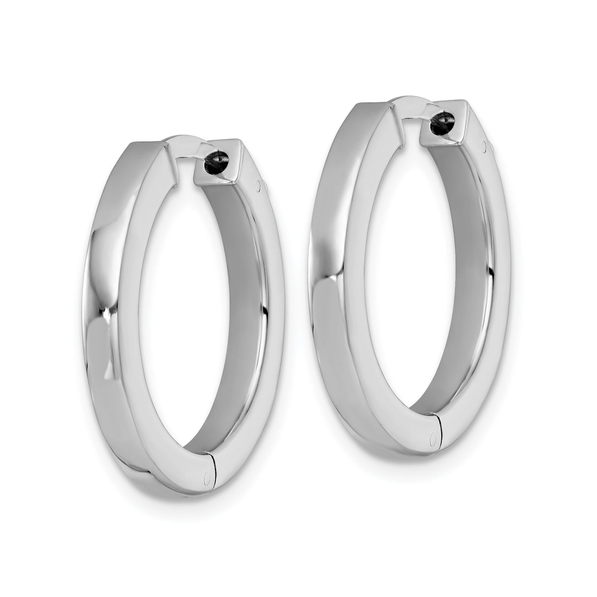 Sterling Silver Hoop Earrings, Lightweight Polished Tube Style, Minimalist Everyday Design
