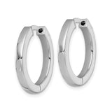 Sterling Silver Hoop Earrings, Lightweight Polished Tube Style, Minimalist Everyday Design