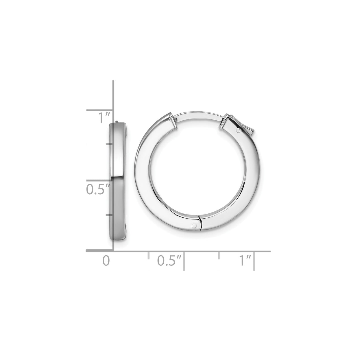 Sterling Silver Hoop Earrings, Lightweight Polished Tube Style, Minimalist Everyday Design