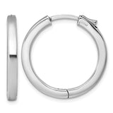 Sterling Silver Hoop Earrings, Classic Round Polished Design, Lightweight Everyday Jewelry