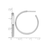 Sterling Silver Hoop Earrings, Smooth Polished Lightweight Circular Design for Women