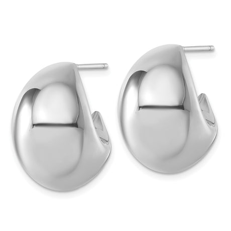 Sterling Silver Crescent Hoop Earrings, Bold Modern Sculptural Lightweight Design for Women