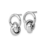 Sterling Silver Knot Stud Earrings, Interlocking Loop Design, Minimalist Unity Style