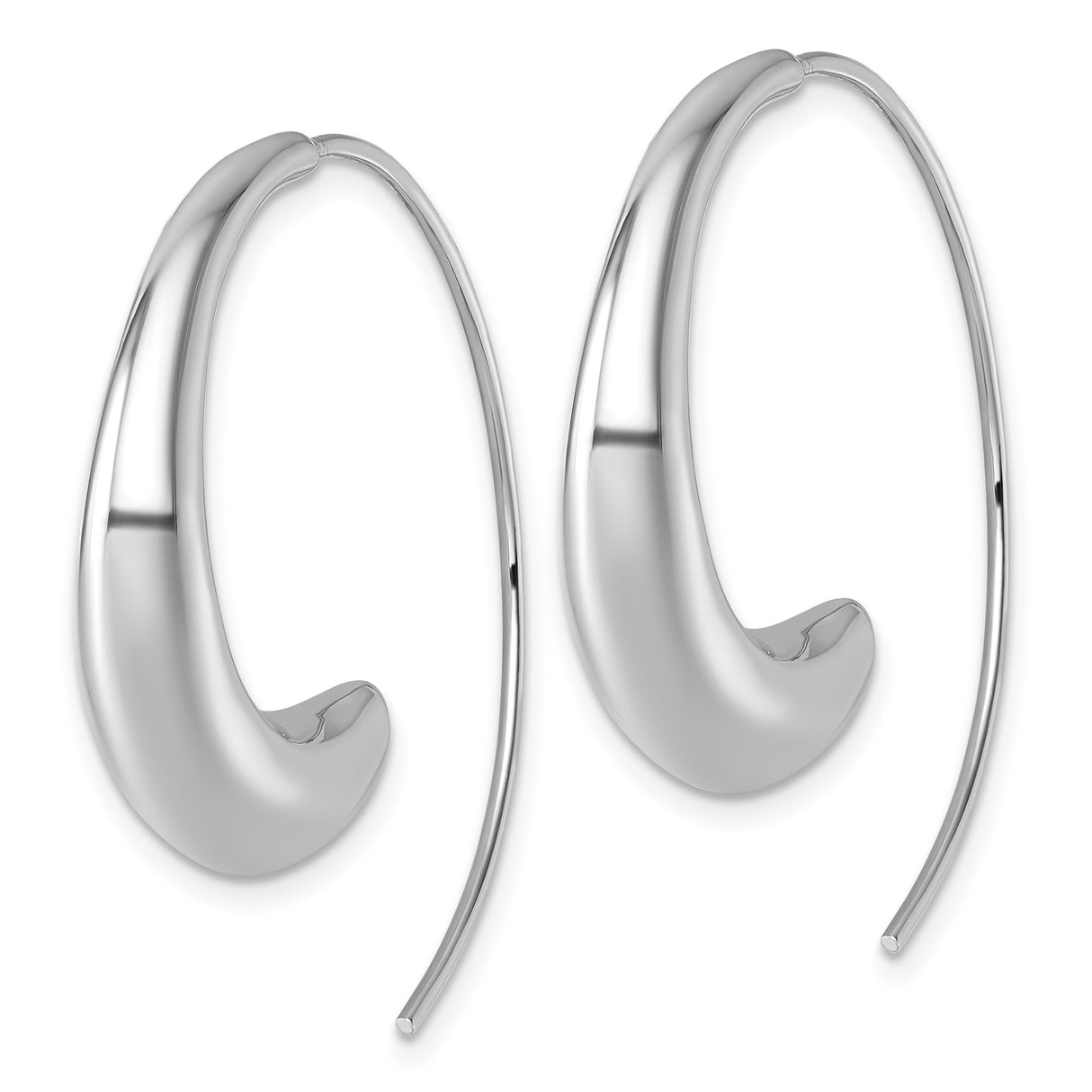 Sterling Silver Crescent Moon Hoop Earrings, Minimalist Lunar Celestial Jewelry for Women