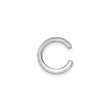 Sterling Silver Ear Cuff With Crossover Design CZ Accents