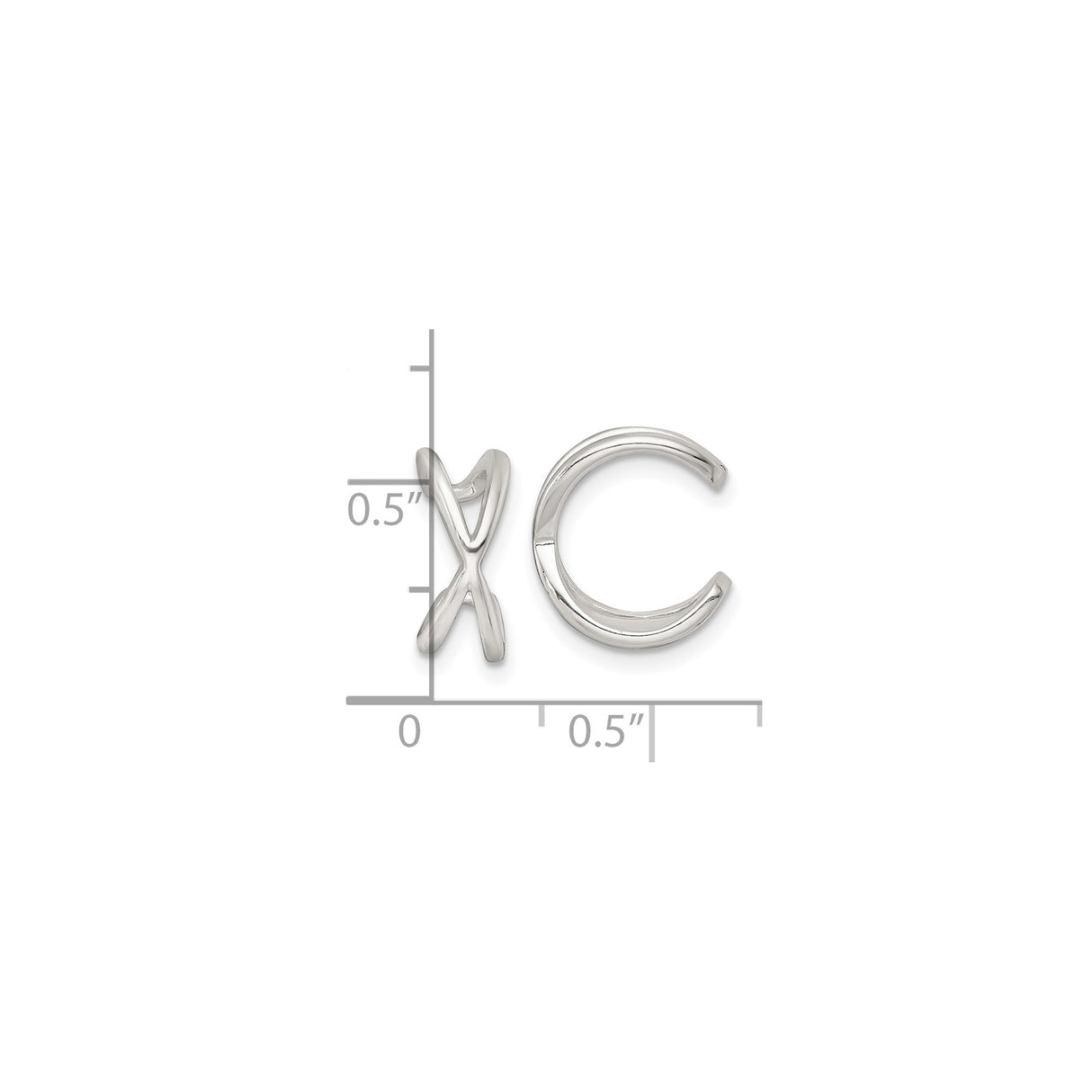 Sterling Silver XO Stud Earrings Minimalist Love Symbol