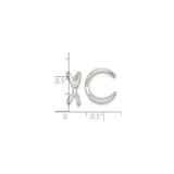 Sterling Silver XO Stud Earrings Minimalist Love Symbol