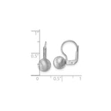 Sterling Silver Dangle Earrings with Satin Finish Ball Drops, Leverback Design