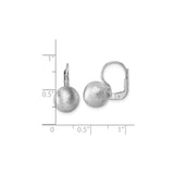Sterling Silver Dangle Earrings, Brushed Finish Dome Drop, Modern Minimalist Round Style
