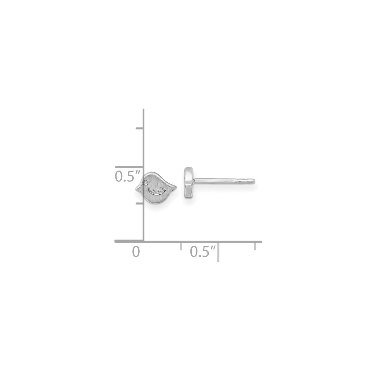 Sterling Silver Bird Stud Earrings, Minimalist Animal Design Symbolizing Freedom and Joy