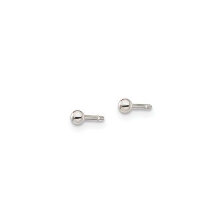 Sterling Silver Ball Stud Earrings, Polished Minimalist Design for Women and Men